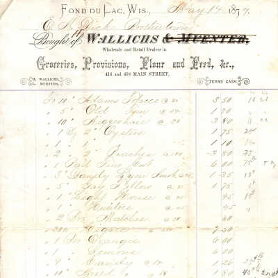 E. M. Dick from Wallichs & Muenter Wholesale and Retail Dealers