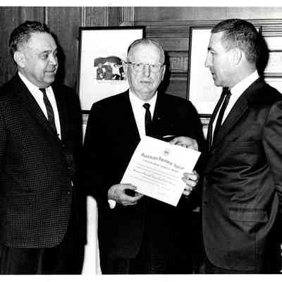 Robert Bennett at certificate presentation