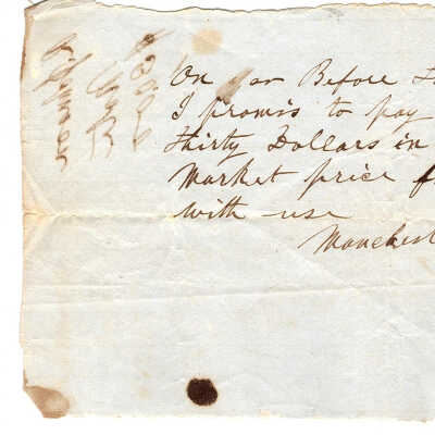 Rowland Johnson to A. Fowler Promissory Note