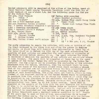 Indian Agent -- 1843