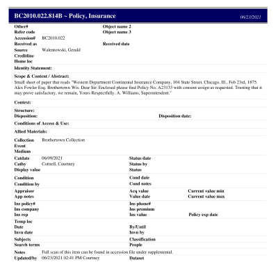 BC2010.022.814B PP: Past Perfect Summary from 2021