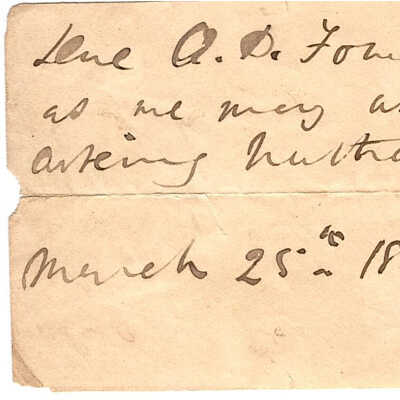 O. D. Fowler to Nathan Dick March 1844