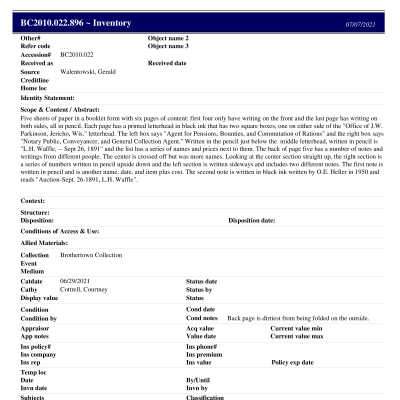 BC2010.022.896 PP: Past Perfect Summary from 2021