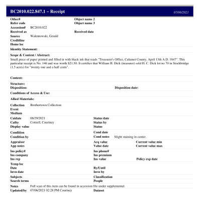 BC2010.022.847.1 PP: Past Perfect Summary from 2021