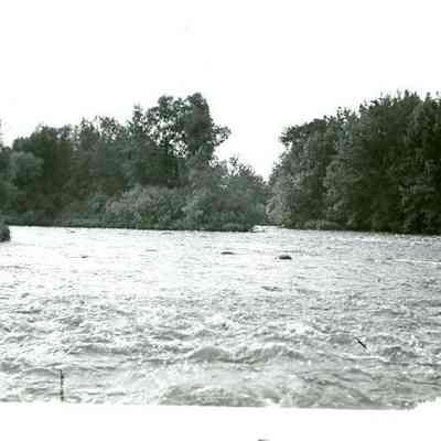 "The end of the rapids at Kaukauna. 1937"