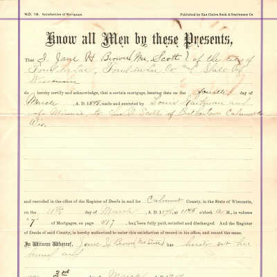 Jane H. Brown to Louis Gartman