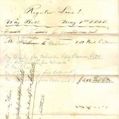 Way Bill May 1, 1848