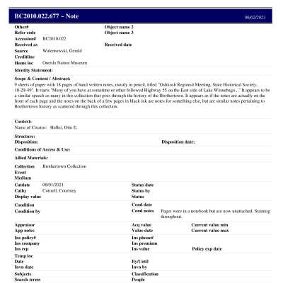 BC2010.022.677 PP: Past Perfect Summary from 2021