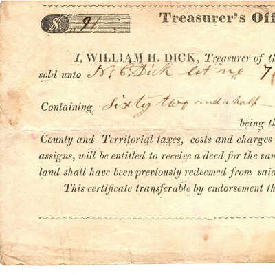 William H. Dick sold H. C. Dick lot no. 71