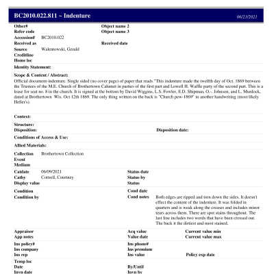 BC2010.022.811 PP: Past Perfect Summary from 2021