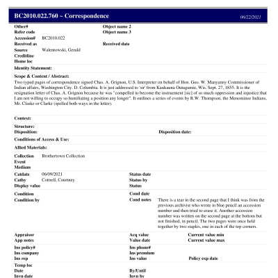 BC2010.022.760 PP: Past Perfect Summary from 2021