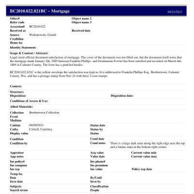 BC2010.022.821BC PP: Past Perfect Summary from 2021