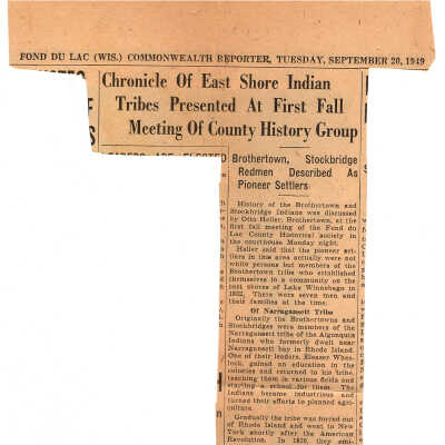 Fond Du Lac Commonwealth Reporter Sept. 20, 1949