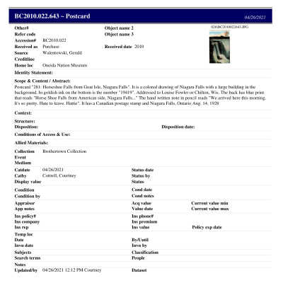 BC2010.022.643 PP: Past Perfect Summary from 2021