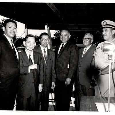 Robert Bennett with group of men