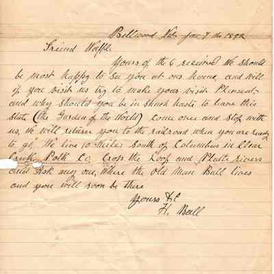 Waffle Correspondences -- Jan. 7, 1892