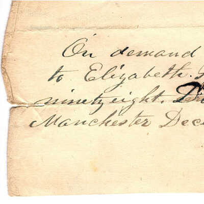 Lewis Fowler to Elizabeth Fowler Dec 1843