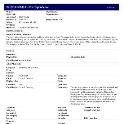 BC2010.022.413 PP: Past Perfect Summary from 2021