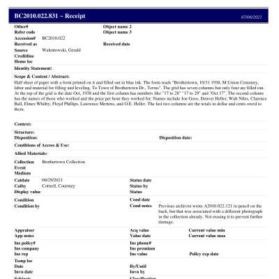 BC2010.022.831 PP: Past Perfect Summary from 2021