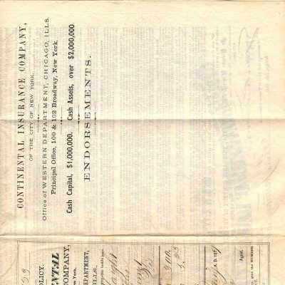 Insurance Policy for J. H. Haight