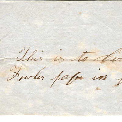 Osamus [sic] (Orsamus) Fowler June 1849