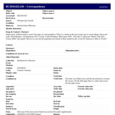 BC2010.022.436 PP: Past Perfect Summary from 2021