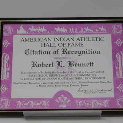 Robert "Bob" Bennett Certificate
