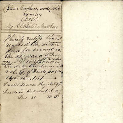 BC2010.022.778B Deed of John Marthers