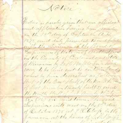 Notice -- Sep 1878