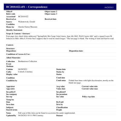 BC2010.022.451 PP: Past Perfect Summary from 2021