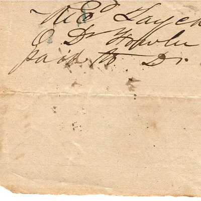O. D. Fowler to Dr. Darling Feb 1843