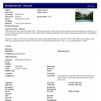 BC2010.022.635 PP: Past Perfect Summary from 2021