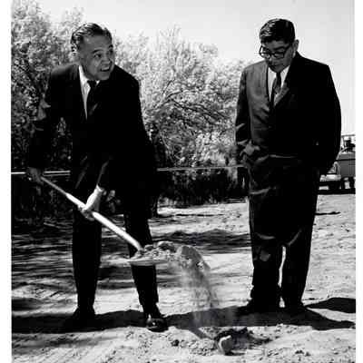Bennett at groundbreaking ceremony