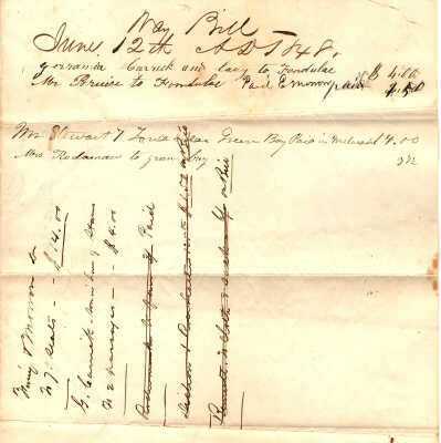 Way Bill June 12, 1848