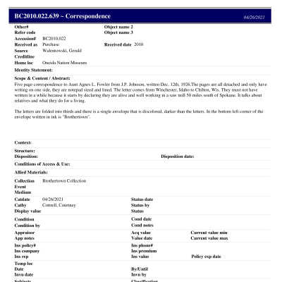 BC2010.022.639 PP: Past Perfect Summary from 2021