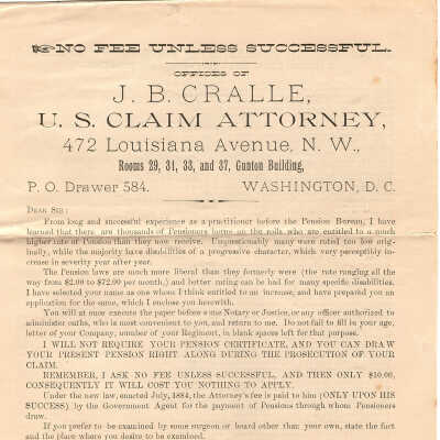 Brochure/Ad for J. B. Cralle and Envelope