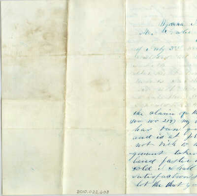 Correspondence to Mr. Fowler from Fred Gale -- Jul 1863
