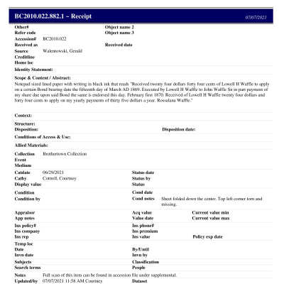 BC2010.022.882.1 PP: Past Perfect Summary from 2021