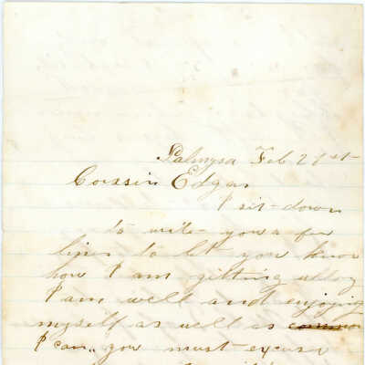 Correspondence to Edgar from H. H. Fowler