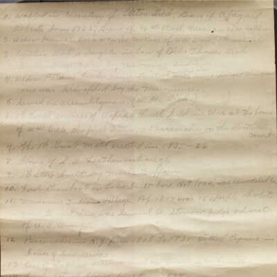 Handwritten note copied by O. E. Heller