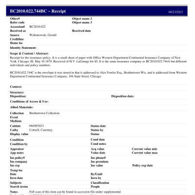 BC2010.022.744BC PP: Past Perfect Summary from 2021