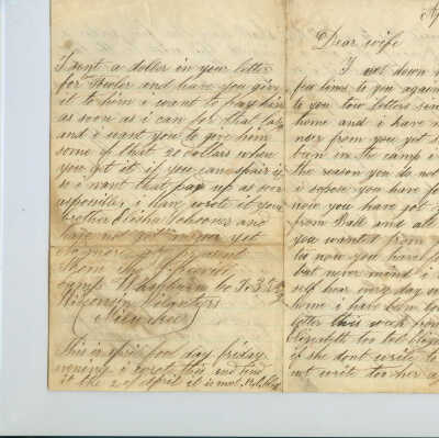 Correspondence to Wife from Tho Keevill -- Apr 1864