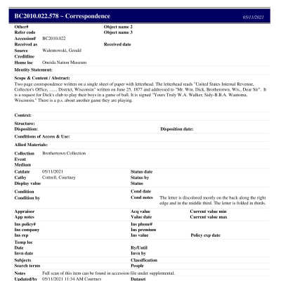 BC2010.022.578 PP: Past Perfect Summary from 2021