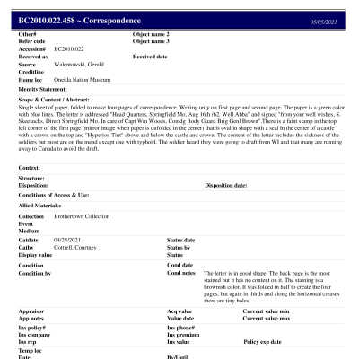 BC2010.022.458 PP: Past Perfect Summary from 2021