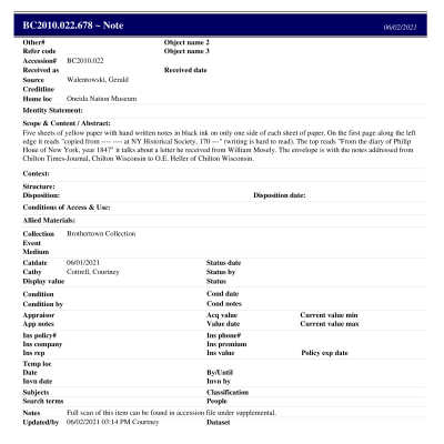 BC.2010.022.678 PP: Past Perfect Summary from 2021