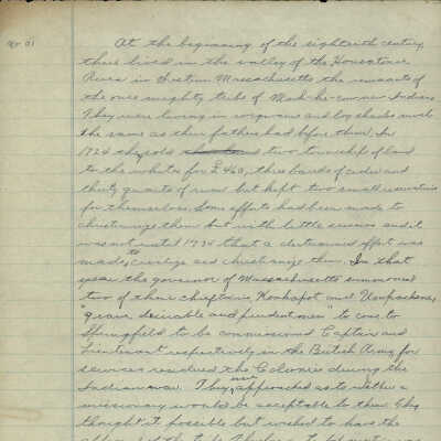Handwritten History of Brothertown