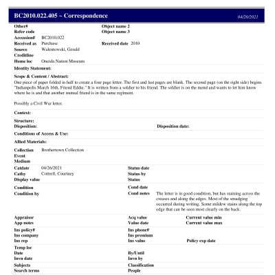 BC2010.022.405 PP: Past Perfect Summary from 2021