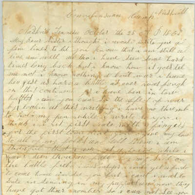 Correspondence from Elisha Schooner -- Oct 1863