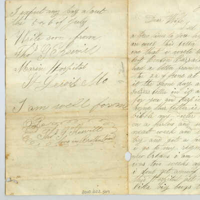 Correspondence to Wife from Tho J. Keevill -- Jun 1864