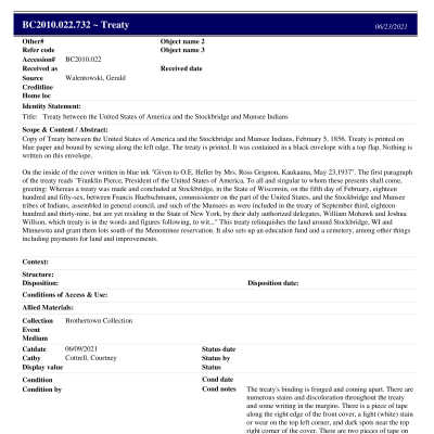 BC2010.022.732 PP: Past Perfect Summary from 2021